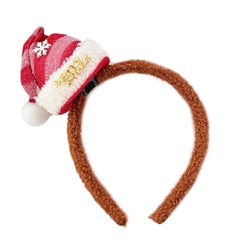 Limtula Weihnachtsmannmützen Stirnband Weihnachten Schneeflocke Kopfbedeckung Weihnachten Party Foto Requisiten Party Kopfbedeckung Urlaub Zubehör von Limtula