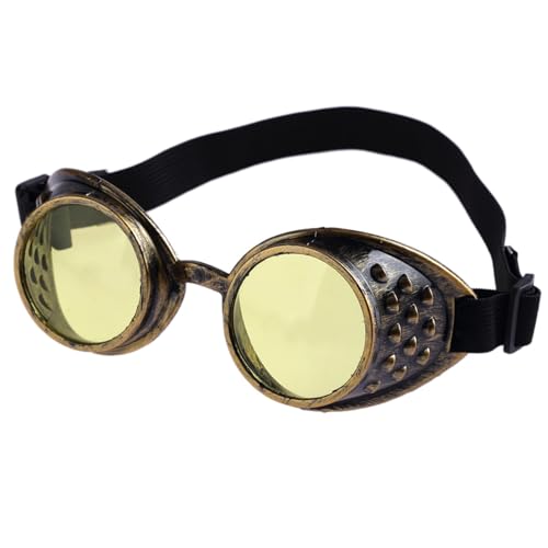 Vintaeg Viktorianische Steampunk-Brille, Cyber-, Gothic-, Cosplay-, Halloween-Gesicht für Frauen und Männer von Limtula