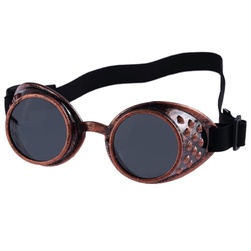 Vintaeg Viktorianische Steampunk-Brille, Cyber-, Gothic-, Cosplay-, Halloween-Gesicht für Frauen und Männer von Limtula