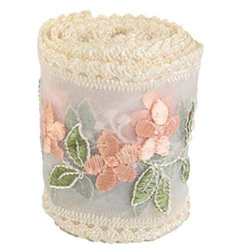 Weißer handgefertigter Baumwoll-Tüll-Bordüre, Nähzubehör, Blumenstrauß, Spitzenband, Tisch von Limtula