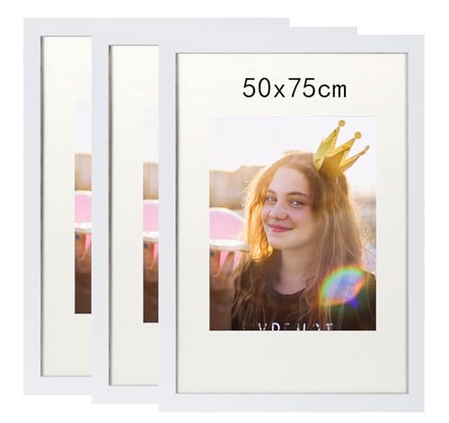 50x75cm Bilderrahmen, Rahmen aus holz,Frame 50x75cm 2er set,MDF-Rahmen Wand Bilderrahmen Moderner Fotorahmen,Weiß,Perfekt zum Verschenken 50x75cm Bilderrahmen, Rahmen aus holz,Frame 50x75cm 2er set,MDF-Rahmen Wand Bilderrahmen Moderner Fotorahmen,Weiß,Perfekt zum Verschenken von Lindahandel