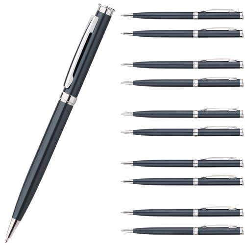 Lindahandel Kugelschreiber,Stift 10 stück,Ballpoint Pen,Ergonomische Schreibstifte Set,Drehkugelschreiber,Grau Kugelschreiber mit Blau Mine Lindahandel Kugelschreiber,Stift 10 stück,Ballpoint Pen,Ergonomische Schreibstifte Set,Drehkugelschreiber,Grau Kugelschreiber mit Blau Mine von Lindahandel