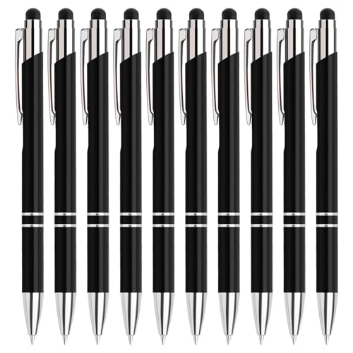 Lindahandel Kugelschreiber,Stift 10 stück,Ballpoint Pen,Ergonomische Schreibstifte Set,Mit Touchscreen-Funktion Klickkugelschreiber,Schwarz Kugelschreiber mit Schwarz Mine Lindahandel Kugelschreiber,Stift 10 stück,Ballpoint Pen,Ergonomische Schreibstifte Set,Mit Touchscreen-Funktion Klickkugelschreiber,Schwarz Kugelschreiber mit Schwarz Mine von Lindahandel