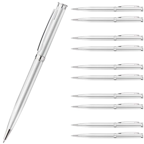 Lindahandel Kugelschreiber,Stift 100 stück,Ballpoint Pen,Ergonomische Schreibstifte Set,Drehkugelschreiber,Silber Kugelschreiber mit Blau Mine Lindahandel Kugelschreiber,Stift 100 stück,Ballpoint Pen,Ergonomische Schreibstifte Set,Drehkugelschreiber,Silber Kugelschreiber mit Blau Mine von Lindahandel
