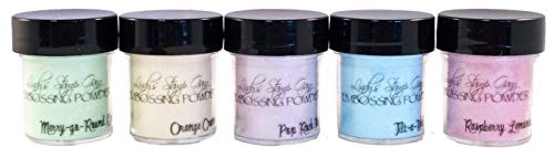 Lindy's Stamp Gang 2-Tone Embossing Powders .5oz 5/Pkg-Under The Boardwalk 2-farbiges Prägepulver, 142 ml, 5 kg von Lindy's Stamp Gang