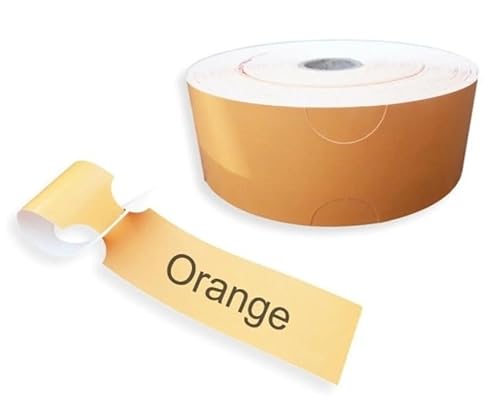 250 x Roll Tags Wrap Around Coded Poly Identification Markers Food Tree (Orange) von Link Print and Packaging Ltd