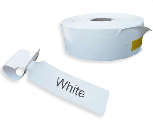 250 x Roll Tags Wrap Around Coded Poly Identification Markers Food Tree (White) von Link Print and Packaging Ltd