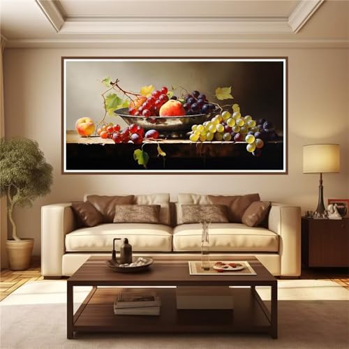 80x160cm Groß Diamond Painting Stillleben Frucht Diamant Painting Bilder Farbe 5D Diamond Painting Erwachsene Full Diamant Malerei Stickerei Set Kreuzstich Home Wand Dekor und Geschenke Weihnachtsdeko von Linncen