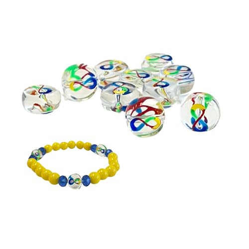 Unendlichkeitssymbol-Perlen, 10 mm, Glasperlen, Großpackung, Bastelbedarf, Schmuckzubehör, Geschenk für Perlen, mehrfarbig, 10 Stück von Linpeng