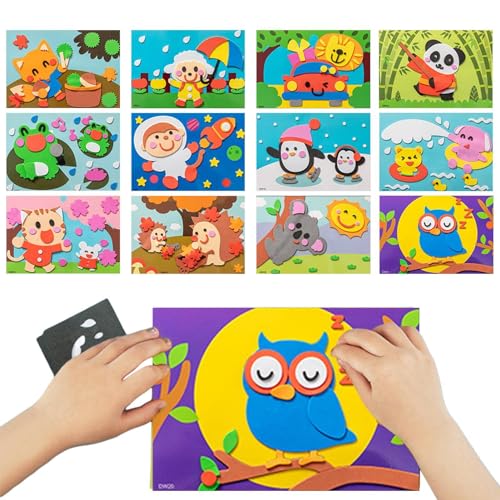 3D EVA-Schaum-Aufkleber | 3D Schaumstoff-Aufkleber Für Lernspielzeug, Puzzle-Spielzeug, Basteln, Cartoon-Sticker Für Kinder Ab 3 Jahren Und Mehr, 3D Eva Schaum Aufkleber, Cartoon Eva Aufkleber von Linsition