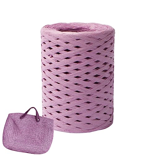 Linsition Naturbast Papierband Bastgarn Zum Häkeln | Bast Raffia Natur Papierschnur, Packschnur Für Handwerksprojekte, Geschenkverpackung, Weben Und Gärtnern von Linsition