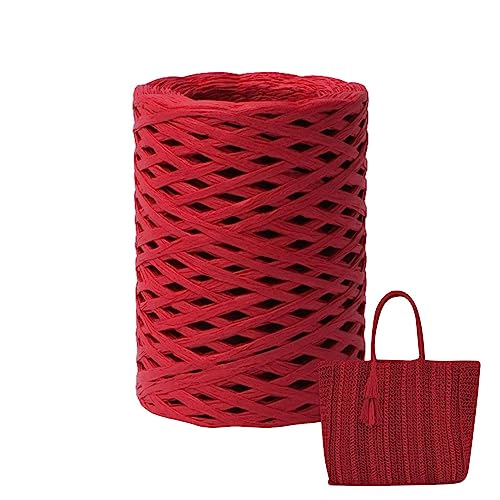 Linsition Naturbast Papierband Bastgarn Zum Häkeln | Bast Raffia Natur Papierschnur, Packschnur Für Handwerksprojekte, Geschenkverpackung, Weben Und Gärtnern von Linsition