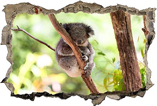 Wandtattoo Koala Australien Bambus Naturtier Wandsticker Wandaufkleber 3D-Effekt Durchbruch für Babyzimmer Kinderzimmer 70x110cm von Linyuan