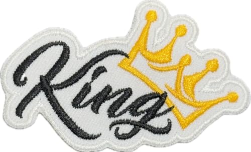 Liomon King and Crown Iron on Patches Embroidered Iron on Patch for Clothing, Hats, Bags, Backpacks Funny Iron on Applique Badge, Appique Patch, Iron on Patch von Liomon