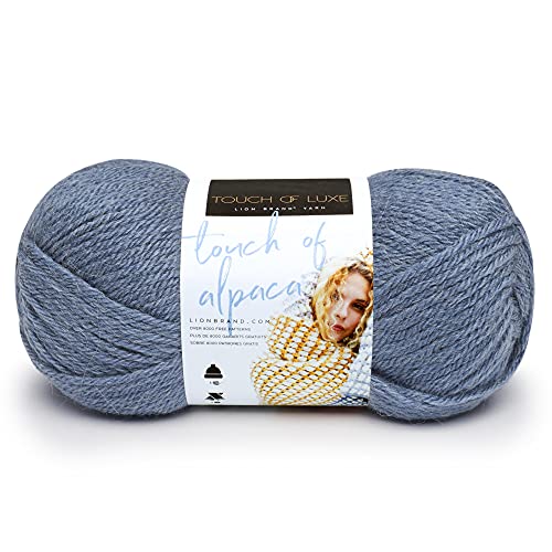 Lion Brand Yarn 674-108 Touch of Alpaca Garn, Dusty Blue, One Skein von Lion Brand Yarn