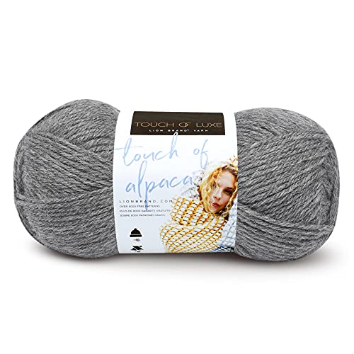 Lion Brand Yarn 674-150 Touch of Alpaka Garn, Oxford Grey, Acryl, One Skein, 190 meter von Lion Brand Yarn