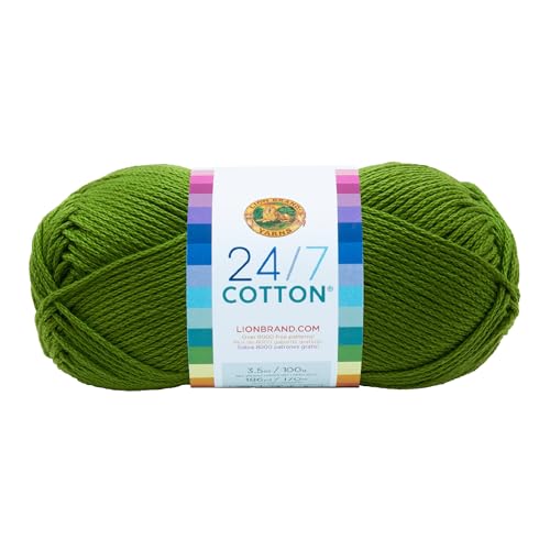 Lion Brand Yarn Company, 100 Percent Cotton, Grass,15.24x6.35x6.35 cm von Lion Brand Yarn