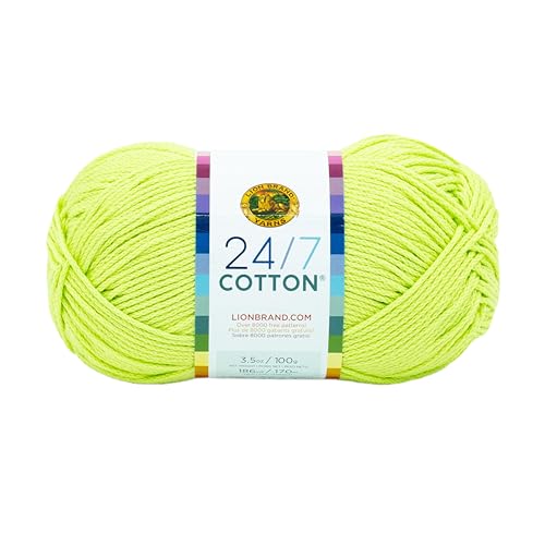 (1 Knäuel) 24/7 Baumwollgarn, Limette von Lion Brand Yarn