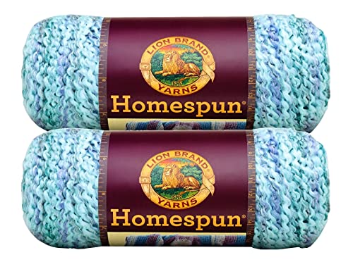 Bulk Buy: Lion Brand Homespun Garn (2er-Pack) (Waterfall #790-329) von Lion Brand Yarn