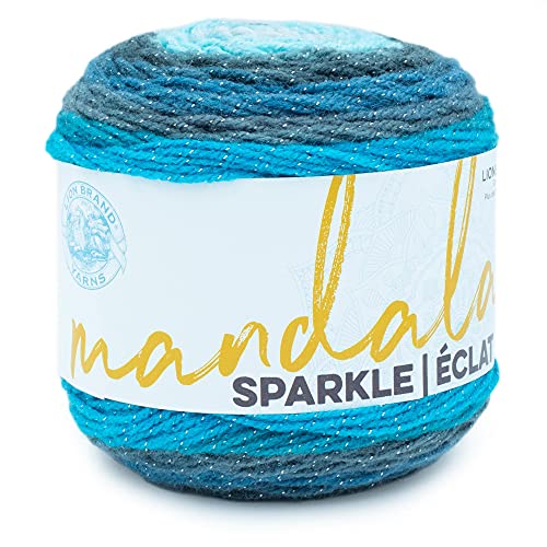 Lion Brand Garn, 94 Acryl/6% metallisches Poly, mehrfarbig (Wassermann), Einheitsgröße von Lion Brand Yarn