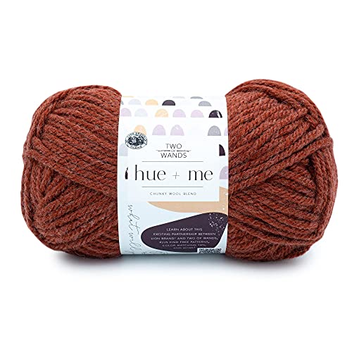 Lion Brand Hue + Me Garn zum Stricken, Häkeln und Basteln, sperrig und dick, weiches Acryl- und Wollgarn, würzig, (1er-Pack) von Lion Brand Yarn