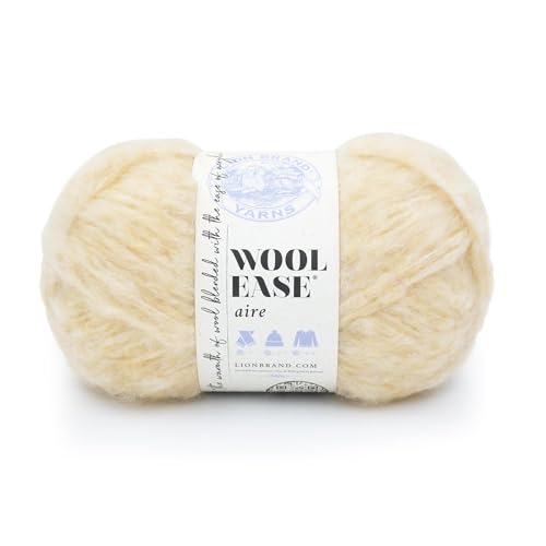 Lion Brand Wool-Ease Aire Garn, weiches Garn zum Stricken, Häkeln und Basteln, Buttercup, 1 Packung von Lion Brand Yarn