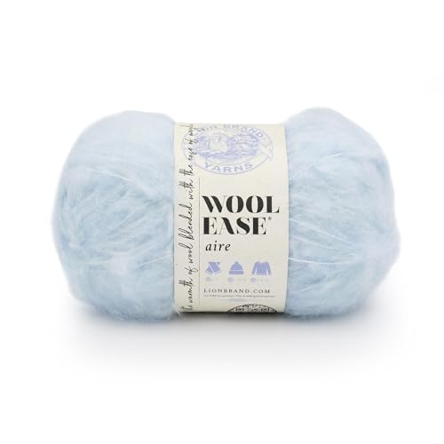 Lion Brand Wool-Ease Aire Garn, weiches Garn zum Stricken, Häkeln und Basteln, Eis, 1 Packung von Lion Brand Yarn