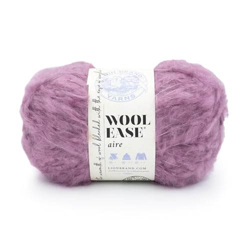 Lion Brand Wool-Ease Aire Garn, weiches Garn zum Stricken, Häkeln und Basteln, Flieder, 1 Packung von Lion Brand Yarn