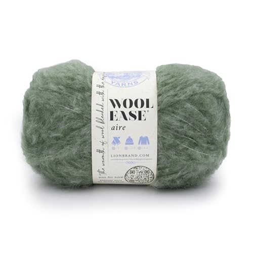 Lion Brand Wool-Ease Aire Garn, weiches Garn zum Stricken, Häkeln und Basteln, Salbei, 1 Packung von Lion Brand Yarn