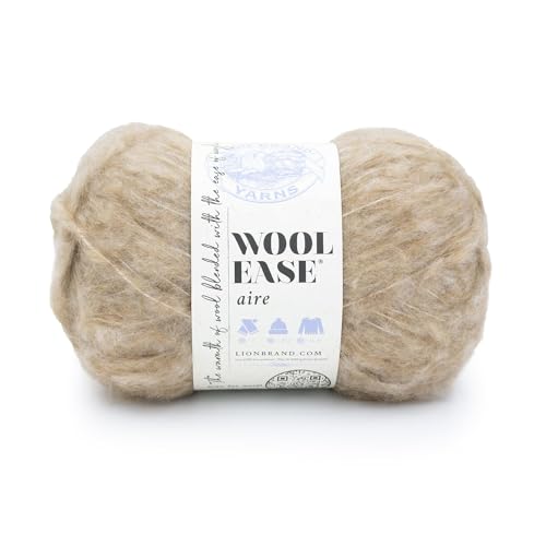 Lion Brand Wool-Ease Aire Garn, weiches Garn zum Stricken, Häkeln und Basteln, Sand, 1 Packung von Lion Brand Yarn