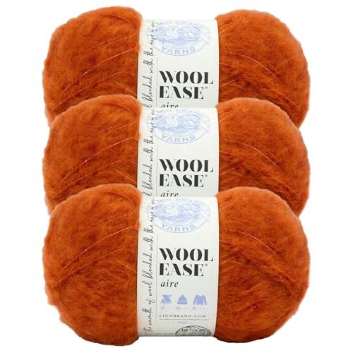 Lion Brand Wool-Ease Aire Garn, weiches Garn zum Stricken, Häkeln und Basteln, würzig, 3er-Pack von Lion Brand Yarn