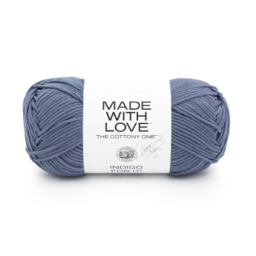 Lion Brand Yarn 3040-110BN Tom Daley-The Cottony One Garn, Baumwollmischung, Indigo for It, 1 Pack von Lion Brand Yarn