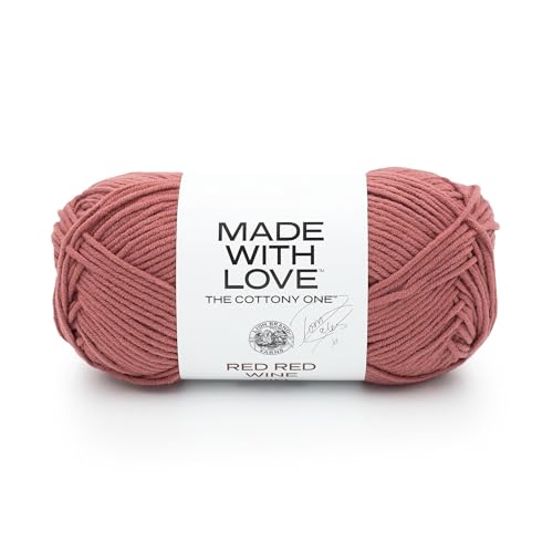 Lion Brand Yarn 3040-114W Tom Daley - The Cottony One Garn, Baumwollmischung, Rotwein, 1 Pack von Lion Brand Yarn