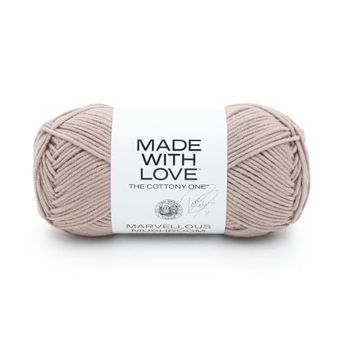 Lion Brand Yarn 3040-122AF Tom Daley - The Cottony One Garn, Baumwollmischung, Wunderbarer Pilz, 1 Pack von Lion Brand Yarn