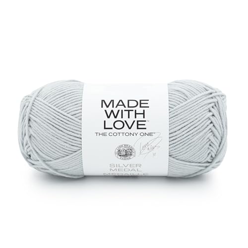 Lion Brand Yarn 3040-150BL Tom Daley - The Cottony One Garn, Baumwollmischung, Silbermedaille, 1 Pack von Lion Brand Yarn