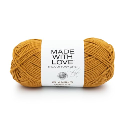 Lion Brand Yarn 3040-171AA Tom Daley - The Cottony One Garn, Baumwollmischung, Flammender Bernstein, 1 Pack von Lion Brand Yarn