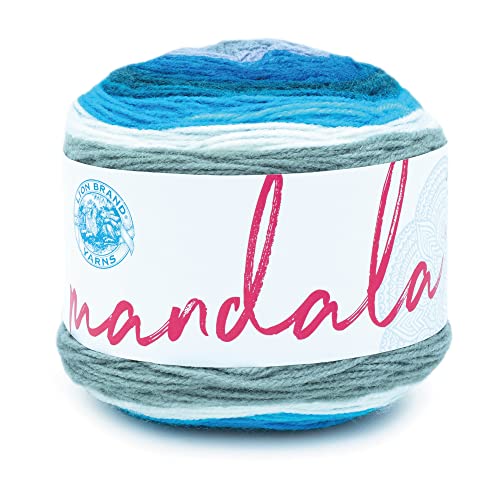 Lion Brand Yarn 525-223 Mandala-Garn, Meerjungfrau, ein Knäuel von Lion Brand Yarn