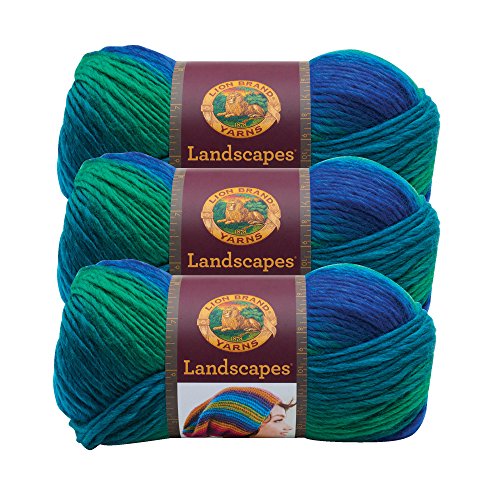 Lion Brand Yarn # 545 - Landschaften Garn - 3er Pack Lagune Blau von Lion Brand Yarn