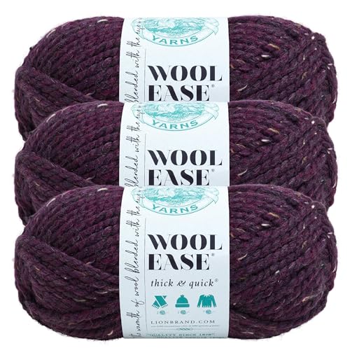 Lion Brand Yarn 640-144-3 Garn, Raisin, 3-Pack, 291 Meter von Lion Brand Yarn