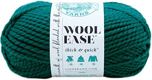 Lion Brand Yarn 640-171 Wool-Ease Dickes und schnelles Garn, Pfau, Acryl, 21.59x9.53x9.53 cm, 97 von Lion Brand Yarn