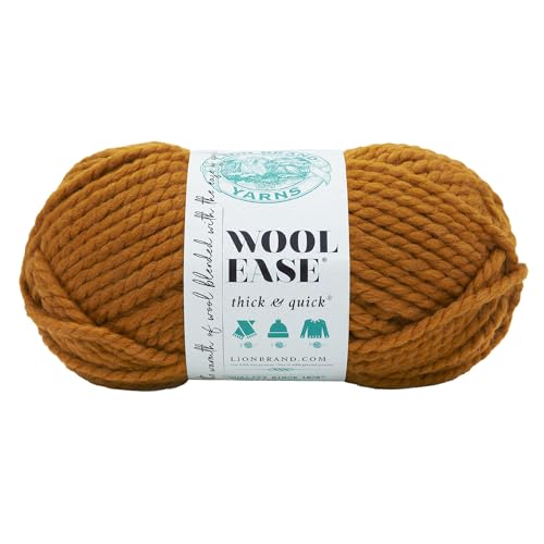 Lion Brand Yarn 640-189A Wool-Ease Dickes und schnelles Garn, Acryl, Butterscotch, 261 Foot (Pack of 1), 291 von Lion Brand Yarn