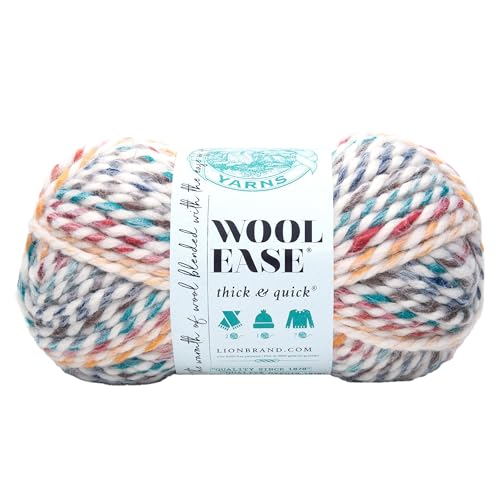 Lion Brand Yarn 640-610 Wool-Ease, Dickes und schnelles Garn, Hudson Bay, Woll-Mischgewebe, 1 Packung, 80 von Lion Brand Yarn