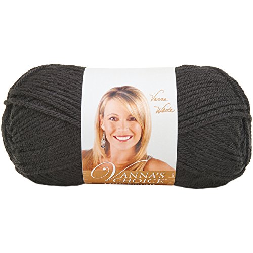 Lion Brand Yarn 860-153 Vanna's Choice Garn, Schwarz, 3er-Pack von Lion Brand Yarn