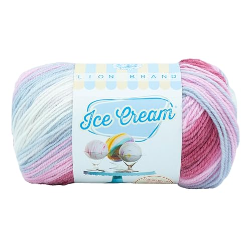 Lion Brand Yarn 923-228 Ice Cream Garn, Acryl, Kirschen Jubilee, 1 Packung, 360 Meter von Lion Brand Yarn