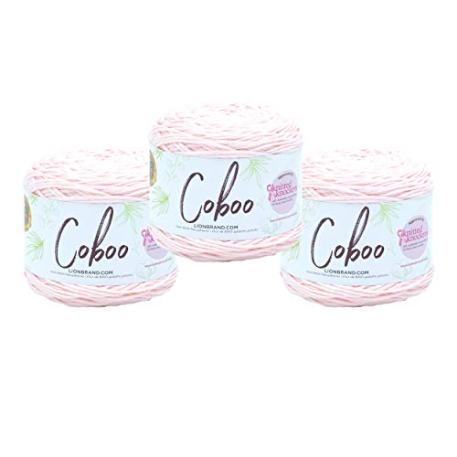 Lion Brand Yarn Coboo Garn, Blassrosa, 3 Stück von Lion Brand Yarn