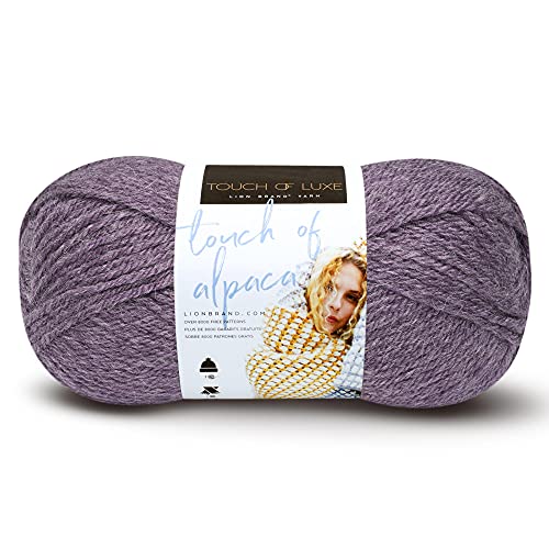 Lion Brand Yarn Company 674-146 Touch of Alpaka Garn, Purple Aster, ein Knäuel von Lion Brand Yarn