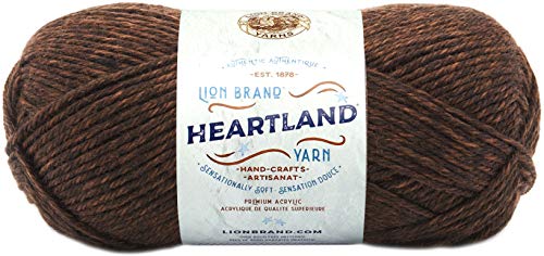 Lion Brand Yarn Company Heartland-Garnknäuel, 142 g, 100% Acryl, Sequoia, 10,89 x 10,89 x 22,95 cm, 136-126 von Lion Brand Yarn