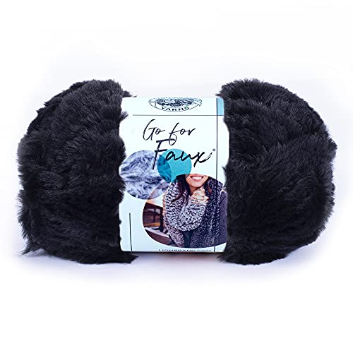 Lion Brand Yarn Go for Faux Bulky Garn, Black Panther, 1 Knäuel von Lion Brand Yarn