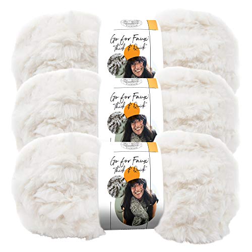 Lion Brand Yarn Go for Faux Thick & Quick Bulky Garn, Baked Alaska (3er-Pack) von Lion Brand Yarn