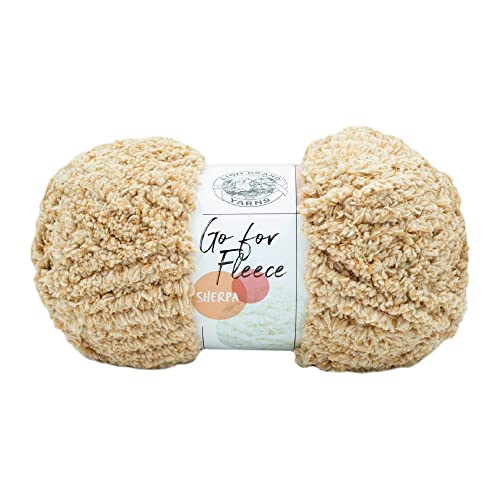 Lion Brand Yarn Go for Fleece Sherpa Jumbo Garn zum Stricken, Häkeln und Basteln, 1 Packung, Honig von Lion Brand Yarn